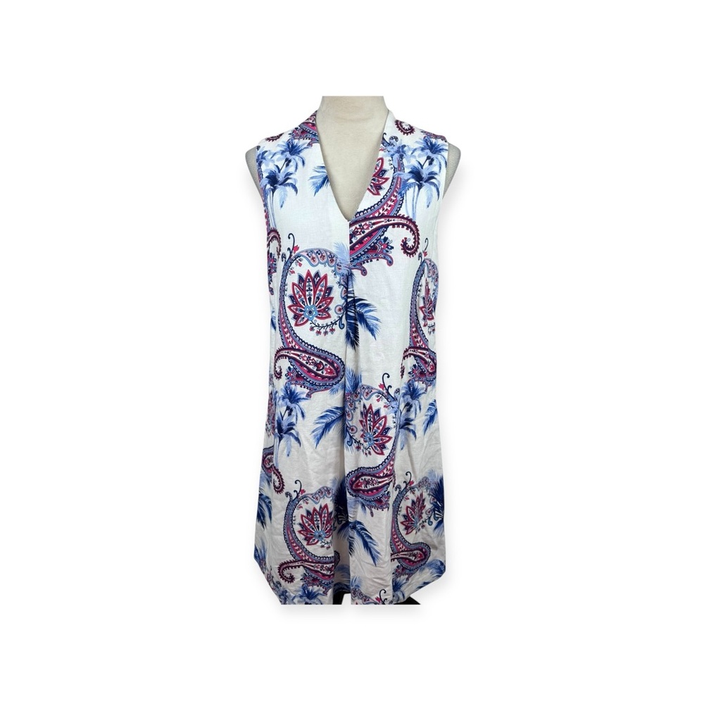 Tommy Bahama Bombaisley Linen-Blend Shift Dress size medium